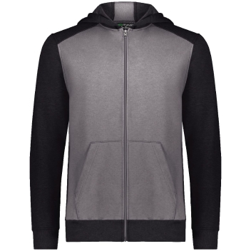 Augusta Sportswear Youth Eco Revive&trade; Three-season Triblend Fleece Full-zip Hooded Sweatshirt - 6900