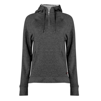 Badger Women's Fitflex French Terry Quarter-zip Hooded Pullover - 1051