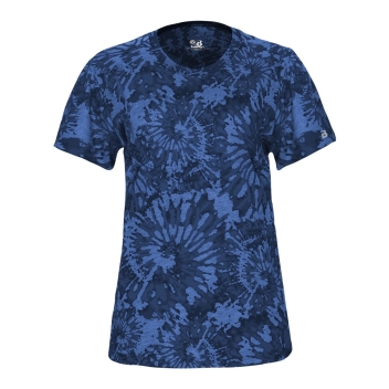 Badger Women's Tie-dyed Tri-blend T-shirt - 4974