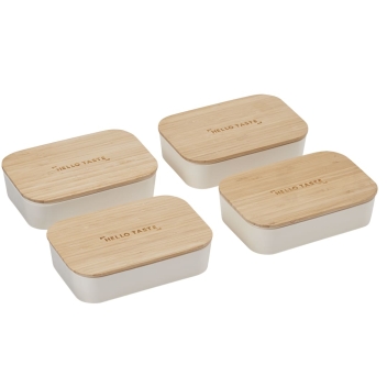 Bamboo Fiber Lunch Box With Cutting Board Lid