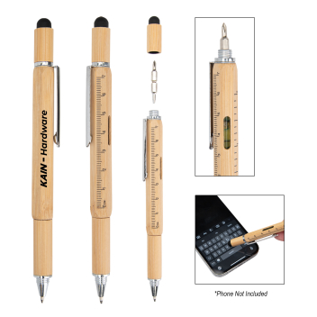 Bamboo Multi-function Tool Pen