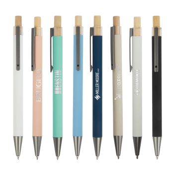 Basics Arundi Recycled Aluminum Pen With Bamboo Plunger