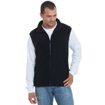 Bayside Men's Usa-made Full-zip Fleece Vest - 1120