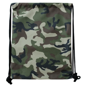 Blank Simply Camo Drawstring Tote Bags