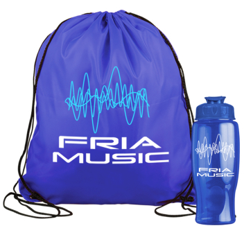 Bottle In A Drawstring Backpack Combo Kit