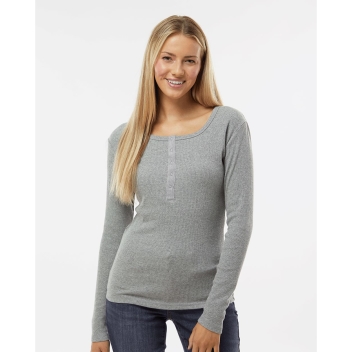 Boxercraft Women's Harper Long Sleeve Henley - Bw2402