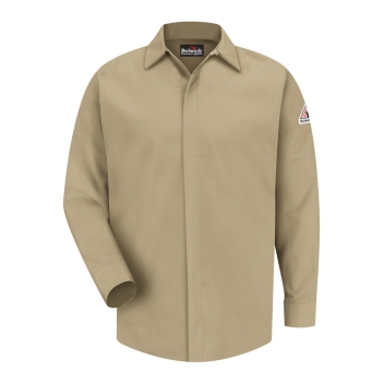 Bulwark Men's Concealed-gripper Pocketless Work Shirt - Sls2