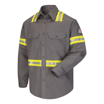 Bulwark Men's Enhanced Visibility Uniform Shirt - Sldt