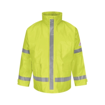 Bulwark Men's Hi-visibility Flame-resistant Rain Jacket - Jxn6