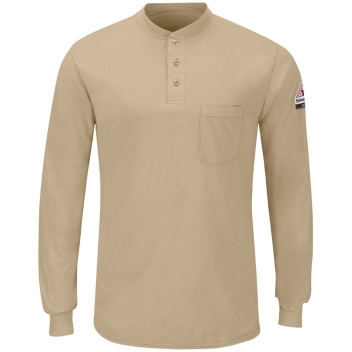 Bulwark Men's Long Sleeve Henley - Sml8
