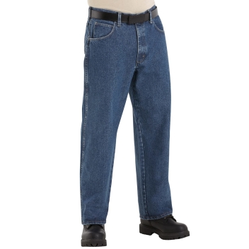 Bulwark Men's Stone Washed Loose Fit Denim Jean - Pej6