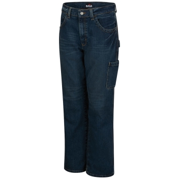 Bulwark Men's Stretch Denim Dungaree Jeans - Psj6