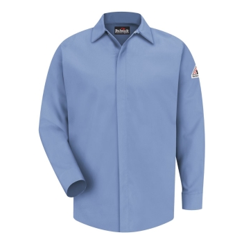 Bulwark Men's Tall Concealed-gripper Pocketless Work Shirt - Sls2t