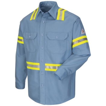 Bulwark Men's Tall Enhanced Visibility Uniform Shirt - Sldtt