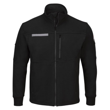Bulwark Men's Zip Front Fleece Jacket-cotton /spandex Blend - Sez2