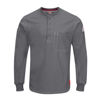 Bulwark Men's Iq Series&reg; Plus Long Sleeve Henley - Qt40