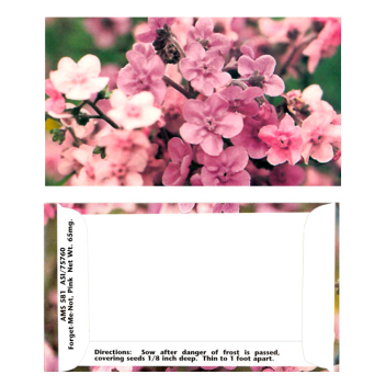 Business Card Pink Forget-me-not Seeds