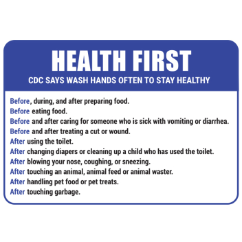 Cdc Hand Wash Information Stickers