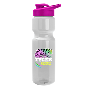 Champion - 28 Oz. Transparent Bottle With Drink Thru  And Digital Imprint