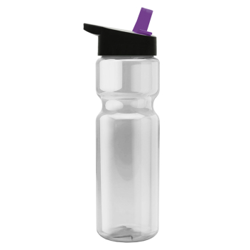 Champion - 28 Oz. Transparent Bottle With Flip Straw  And Digital Imprint