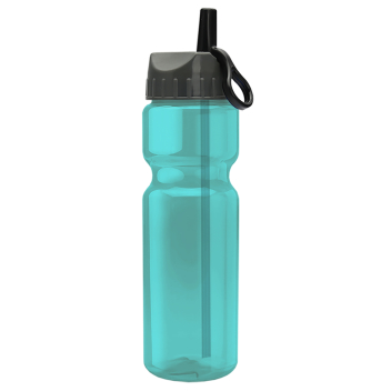 Champion - 28 Oz. Transparent Bottle With Ring Straw