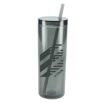 Acrylic tumblers with straws