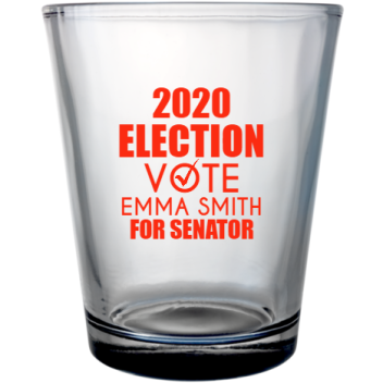 Political 2020 Election Vote Emma Smith For Senator Custom Clear Shot Glasses- 1.75 Oz. Style 111482