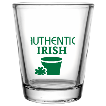 St Patrick Day Authentic Irish Custom Clear Shot Glasses- 1.75 Oz. Style 102694