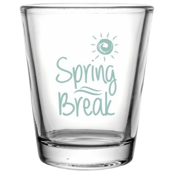 Spring Break Custom Clear Shot Glasses- 1.75 Oz. Style 116156