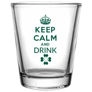 St Patrick Day Drink Custom Clear Shot Glasses- 1.75 Oz. Style 116388