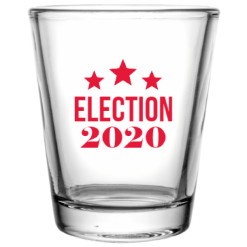 Political Election 2020 Custom Clear Shot Glasses- 1.75 Oz. Style 110246