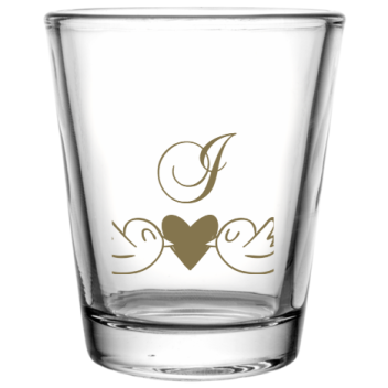 Happy Valentine Day You Custom Clear Shot Glasses- 1.75 Oz. Style 100104