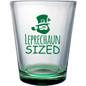 St. Patrick's Day Leprechaun Sized Custom Clear Shot Glasses- 1.75 Oz. Style 116799