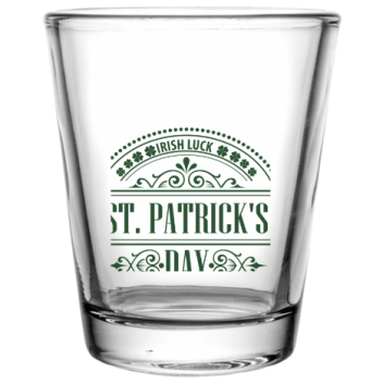 Saint Patricks Day Custom Clear Shot Glasses- 1.75 Oz. Style 102602