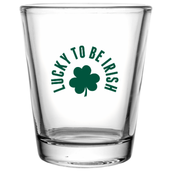 St Patrick Day Custom Clear Shot Glasses- 1.75 Oz. Style 116339