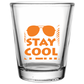 Pool Party Stay Cool In This Custom Clear Shot Glasses- 1.75 Oz. Style 105988