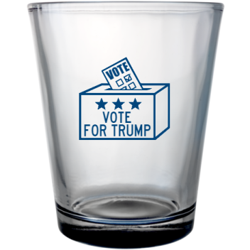 Political Vote For Trump Custom Clear Shot Glasses- 1.75 Oz. Style 111475