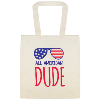 Holidays & Special Events All American Dude Custom Everyday Cotton Tote Bags Style 153501