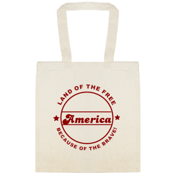 Holidays & Special Events America Custom Everyday Cotton Tote Bags Style 151697