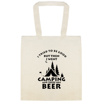 Tries Good Went Camping There Was Beer But Theni And Custom Everyday Cotton Tote Bags Style 148627