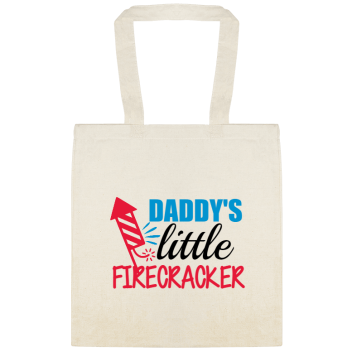 Holidays & Special Events Daddys Little Firecracker Custom Everyday Cotton Tote Bags Style 153415