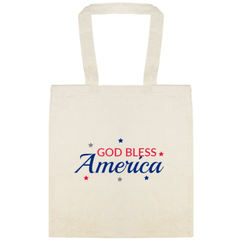 Holidays & Special Events God Bless America Custom Everyday Cotton Tote Bags Style 153663