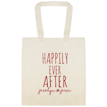 Weddings Happily Ever After Jerelyn Jeric Custom Everyday Cotton Tote Bags Style 151522
