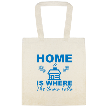 Home Where Snow Falls Is The Custom Everyday Cotton Tote Bags Style 144696