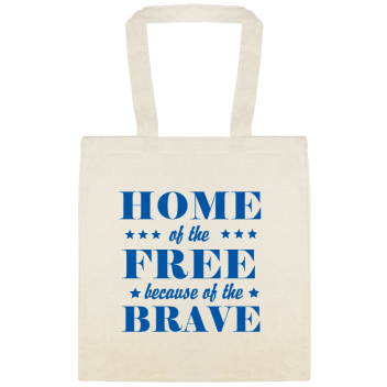 Holidays & Special Events Home Of The Free Because Brave Custom Everyday Cotton Tote Bags Style 151689
