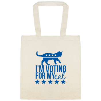Political Im Voting For My Cat Custom Everyday Cotton Tote Bags Style 122983