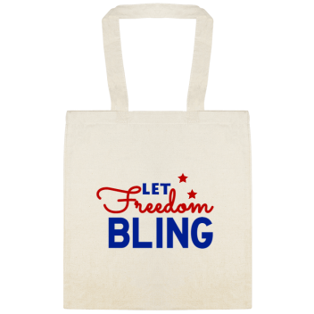 Holidays & Special Events Let Freedom Bling Custom Everyday Cotton Tote Bags Style 153372