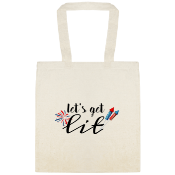 Holidays & Special Events Lets Get Lit Custom Everyday Cotton Tote Bags Style 153661