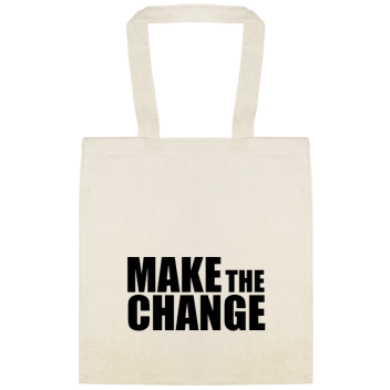 Vote / General Campaign Make The Change Custom Everyday Cotton Tote Bags Style 155632