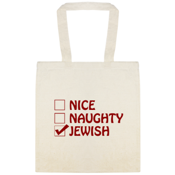 Nice Naughty Jewish Nicenaughtyjewish Custom Everyday Cotton Tote Bags Style 144929